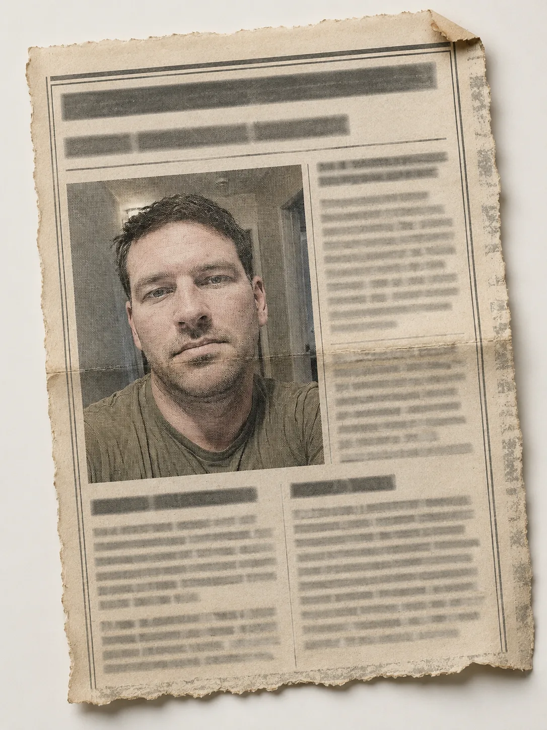 Vintage Newspaper Clipping Photo Effect